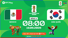 Link xem trực tiếp Mexico vs Hàn Quốc, 8h00 ngày 19.6 - bảng A World Cup 2026