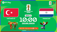 Link xem trực tiếp Thổ Nhĩ Kỳ vs Paraguay, 10h00 ngày 20.6 - bảng D World Cup 2026
