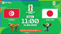 Link xem trực tiếp Tunisia vs Nhật Bản, 11h00 ngày 21.6 - bảng F World Cup 2026