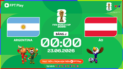 Link xem trực tiếp Argentina vs Áo, 0h00 ngày 23.6 - bảng J World Cup 2026