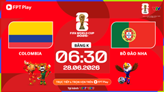 Link xem trực tiếp Colombia vs Bồ Đào Nha, 6h30 ngày 28.6 - bảng K World Cup 2026