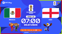 Link xem trực tiếp Mexico vs Anh, 7h00 ngày 6.7 - vòng 1/8 World Cup 2026