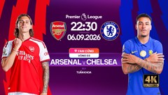 Link xem trực tiếp Arsenal vs Chelsea, 22h30 ngày 6.9 - vòng 3 Ngoại hạng Anh