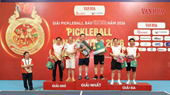 Diễn viên Minh Tiệp vô địch nội dung Lãnh đạo - Khách mời tại Giải Pickleball Báo Văn Hóa 2026