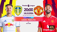 Nhận định trận đấu Leeds vs Man United, 20h00 ngày 18.10: “Quỷ đỏ” chìm nghỉm