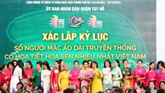 1.000 người mặc áo dài truyền thống họa tiết hoa sen xác lập kỷ lục mới