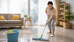 Vì sao trời nồm ẩm, sàn nhà càng lau càng ướt?