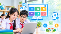 Chưa có VNeID, học sinh vẫn được sử dụng học liệu số quốc gia miễn phí