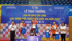Bế mạc Giải vô địch cầu lông các nhóm tuổi thiếu niên quốc gia năm 2025