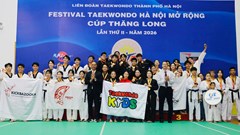 Hơn 2.000 võ sĩ tham dự Festival Taekwondo Hà Nội mở rộng - Cúp Thăng Long 2026