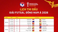 Giải vô địch futsal Đông Nam Á 2026 điều chỉnh lịch thi đấu sau khi Campuchia rút lui