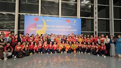 Đoàn Thể thao Việt Nam dự Lễ thượng cờ ASIAD 20 ngày 18.9