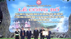 Lễ cúng rừng của người Mông Nà Hẩu đón nhận Di sản văn hóa phi vật thể quốc gia