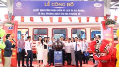 Công bố điểm du lịch Ga Hải Phòng và khai trương đoàn tàu Hoa Phượng Đỏ