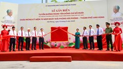 Hải Phòng gắn biển tuyến đường mang tên cố Tổng Bí thư Đỗ Mười