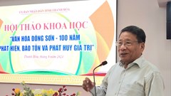 Văn hoá Đông Sơn – 100 năm phát hiện, bảo tồn và phát huy giá trị