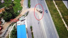 Xử phạt hơn 2 tỉ đồng vụ xe tải chở đất “xé rào” đi vào cao tốc 