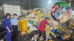 Chặn đứng xe tải vận chuyển lượng lớn nội tạng lợn bốc mùi ở Thái Nguyên