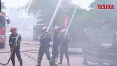 Thái Nguyên diễn tập xử lý tình huống cháy tại trung tâm thương mại