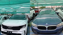 Lô 7 ô tô ngập nước ở Thái Nguyên đấu giá không có khách mua