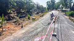 Kiên Giang công bố tình huống khẩn cấp sạt lở đất sụt lún đất do hạn hán