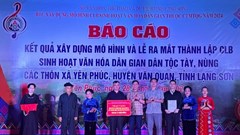 Ra mắt CLB sinh hoạt văn hóa dân gian dân tộc Tày, Nùng 