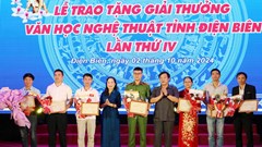  32 tác giả xuất sắc đạt Giải thưởng văn học, nghệ thuật Điện Biên lần thứ IV