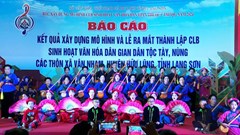 Ra mắt CLB sinh hoạt văn hóa dân gian dân tộc Tày, Nùng ở Hữu Lũng