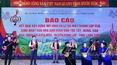 Ra mắt CLB sinh hoạt văn hóa dân gian dân tộc Tày, Nùng, Dao ở Đình Lập