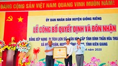 Kiên Giang xếp hạng di tích lịch sử - văn hóa Đình thần Hoà Thuận