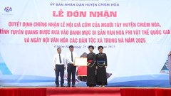 Lễ hội giã cốm của người Tày ở Chiêm Hóa là di sản văn hóa phi vật thể quốc gia