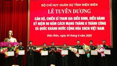 Điện Biên, Sơn La: Tuyên dương, khen thưởng quân nhân hoàn thành xuất sắc nhiệm vụ A80