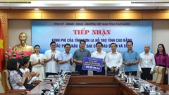 Sơn La trao tặng 1 tỉ đồng ủng hộ nhân dân Cao Bằng khắc phục hậu quả thiên tai