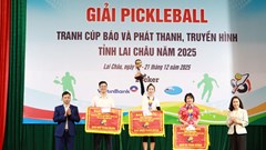 Gần 260 VĐV tham gia Giải Pickleball tranh cúp Báo và Phát thanh, Truyền hình Lai Châu 