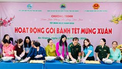 An Giang gói 500 đòn bánh tét tặng các lực lượng và người dân biên giới 