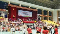 Khai mạc Giải bóng chuyền hơi công nhân, viên chức, lao động tỉnh Điện Biên