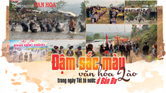 (Emagazine) Độc đáo sắc màu văn hóa Lào trong ngày Tết té nước ở Bản Bo