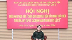 Phấn đấu hoàn thành lấy mẫu hài cốt liệt sĩ đối với trên 11.700 phần mộ liệt sĩ