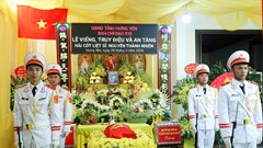 Trang trọng tổ chức Lễ truy điệu và an táng hài cốt liệt sĩ Nguyễn Thành Nhiên