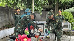Lấy mẫu, số hóa thông tin hài cốt liệt sĩ tại Nghĩa trang Liệt sĩ xã Tuần Giáo