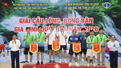 Bế mạc Giải cầu lông, bóng bàn gia đình quốc gia năm 2026