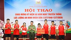 Bế mạc Hội thao kỷ niệm 80 năm ngày truyền thống lực lượng An ninh nhân dân