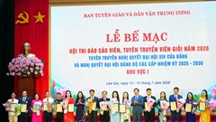 Bế mạc Hội thi Báo cáo viên, tuyên truyền viên giỏi khu vực I năm 2026