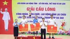 Gần 150 VĐV tranh tài tại Giải Cầu lông công nhân, viên chức, lao động Lai Châu