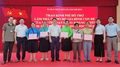 Lâm Thượng hỗ trợ 210 triệu đồng giúp 5 gia đình người có công cải thiện nhà ở