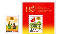Phát hành bộ tem bưu chính “80 năm - Vinh quang Công an nhân dân Việt Nam“