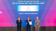 Yến sào Khánh Hòa được vinh danh Thương hiệu tăng trưởng xanh 2025
