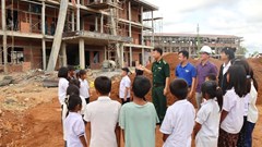 Học sinh vùng biên háo hức đón chờ ngôi trường mới