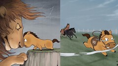 Chú ngựa hoạt hình Mã Tiểu Dã “vừa khóc vừa chạy” gây sốt