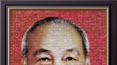 Ấn tượng với bức chân dung Bác Hồ được ghép từ hàng vạn đóa sen